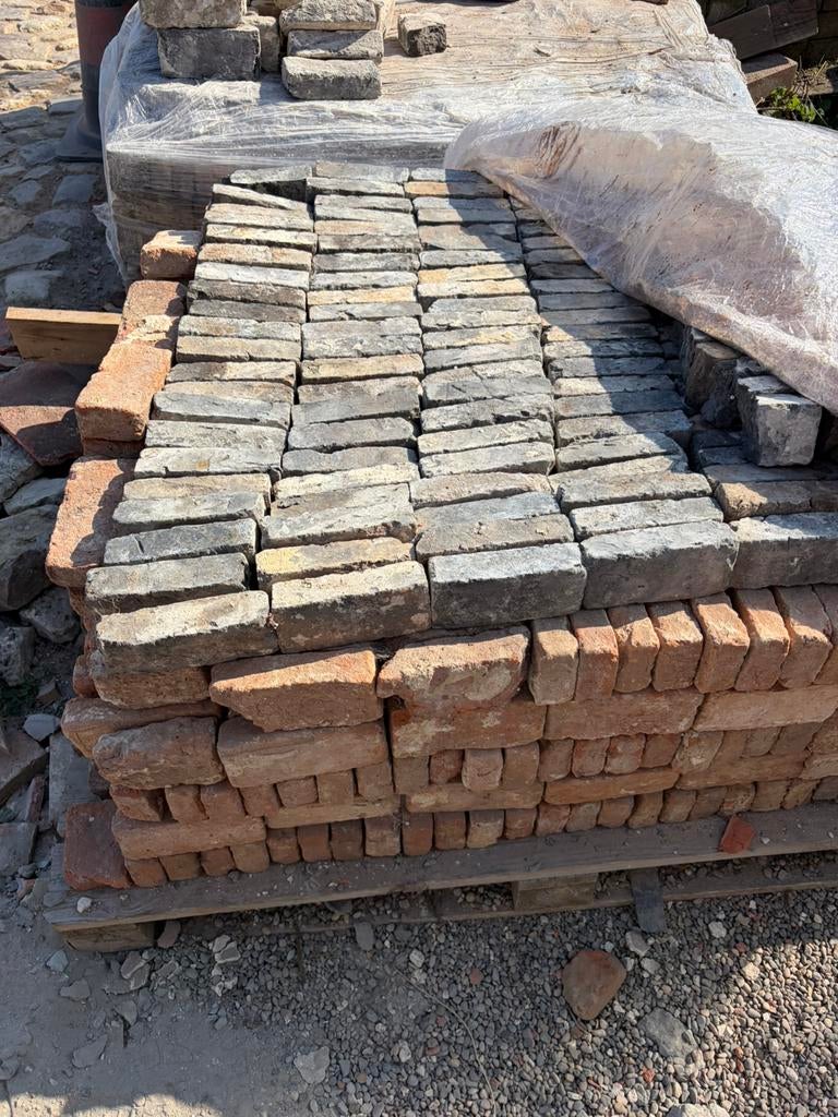 Recuperatiestenen paepesteen 800 stuks rood, Doe-het-zelf en Bouw, Metselstenen, Ophalen, Zo goed als nieuw