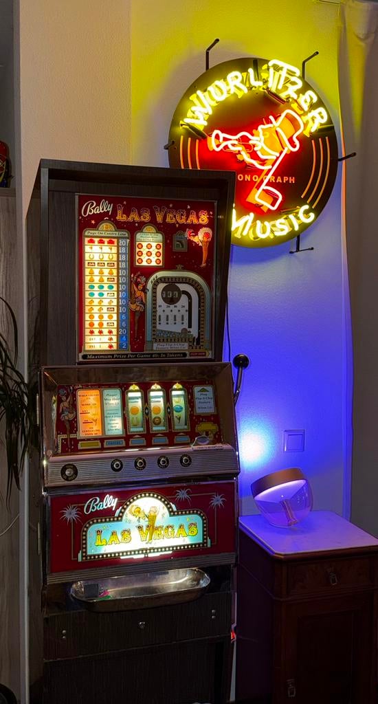 Bally Las Vegas Jackpot eenarmige bandiet, Verzamelen, Gulden, Ophalen, Zo goed als nieuw, Met sleutels