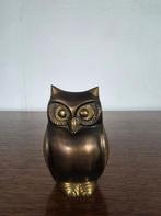 Figurine vintage indienne en métal hibou en laiton, Enlèvement ou Envoi, Utilisé