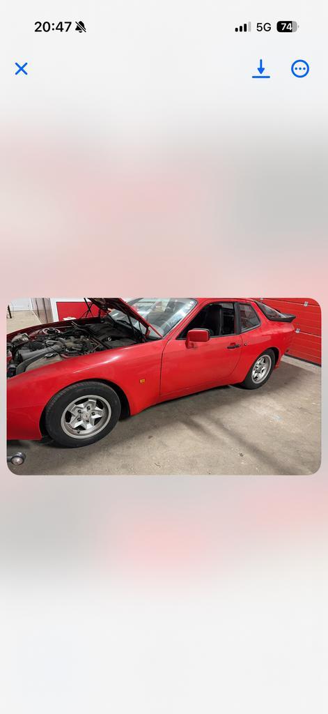 Porsche 944 1985 te koop, Autos, Oldtimers & Ancêtres, Particulier, Porsche, Essence, Coupé, 3 portes, Boîte manuelle, Rouge, Noir