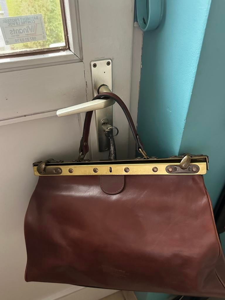 Sac en cuir / sacoche médecin /  neuf, Enlèvement ou Envoi, Neuf, Brun, Sac à main