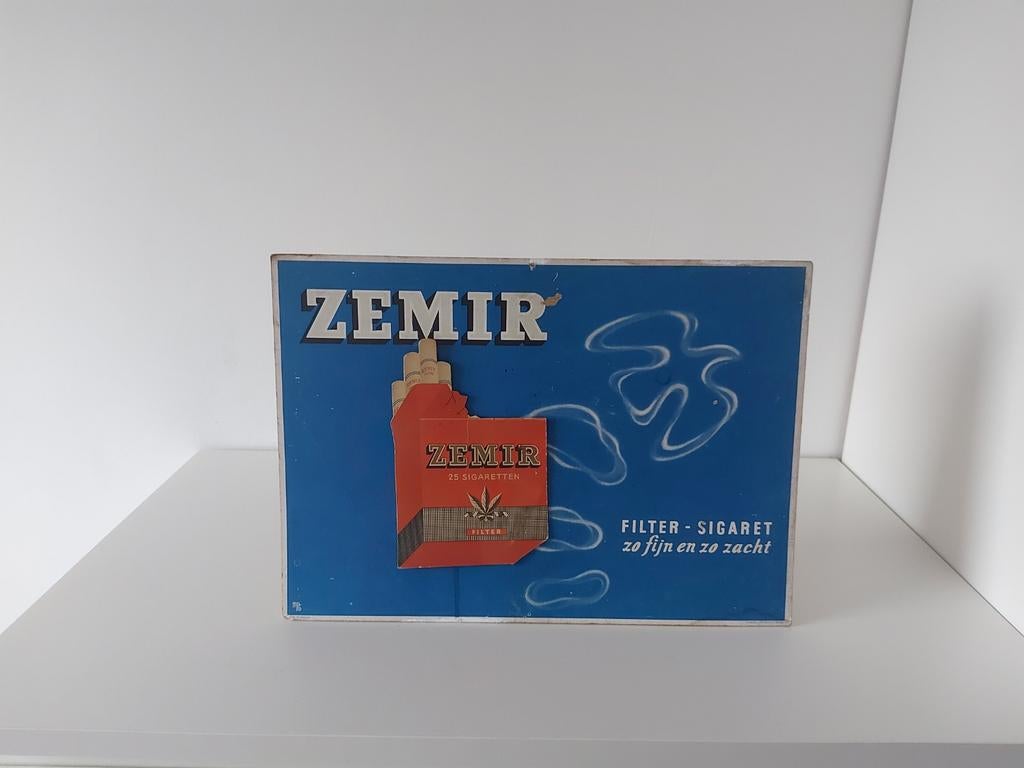 Zemir sigaretten kartonnen staander (1960), Verzamelen, Ophalen of Verzenden