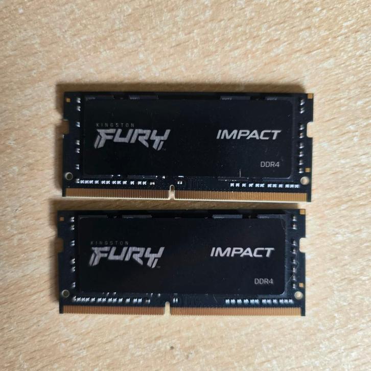 Kingston FURY Impact RAM (64GB, 2X32GB, DDR4, CL20, SO-DIMM), Computers en Software, RAM geheugen, Zo goed als nieuw, Laptop, 64 GB