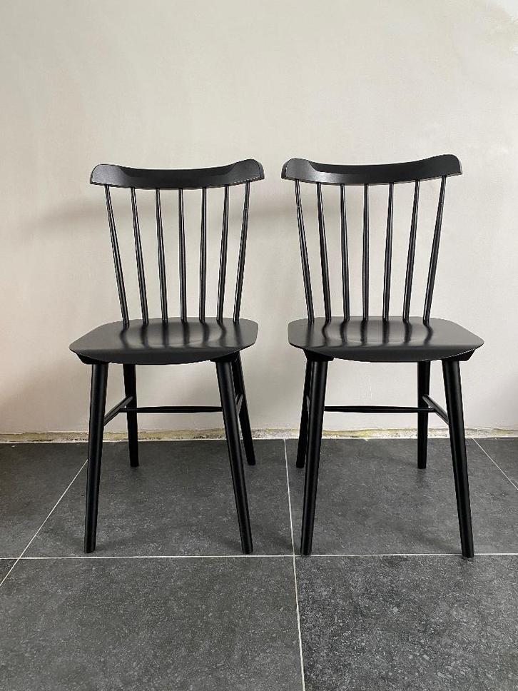 Ton Ironica 4 stoelen, Maison & Meubles, Chaises, Comme neuf, Quatre, Bois, Noir, Enlèvement