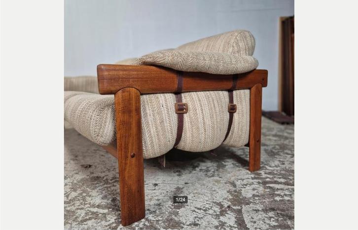 H.W. Klein Bramin Vintage Scandinavisch, 2 en 3 -zits bank, Huis en Inrichting, Zetels | Zetels, Gebruikt, Ophalen