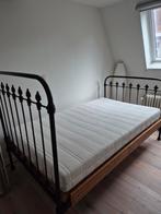 Vintage bed, twijfelaar, Huis en Inrichting, Slaapkamer | Bedden, Ophalen, Twijfelaar
