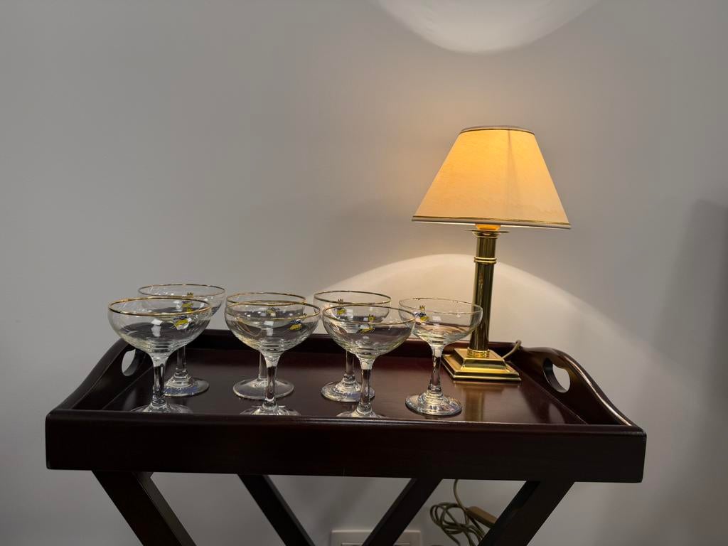 7 Babycham glaasjes, Enlèvement