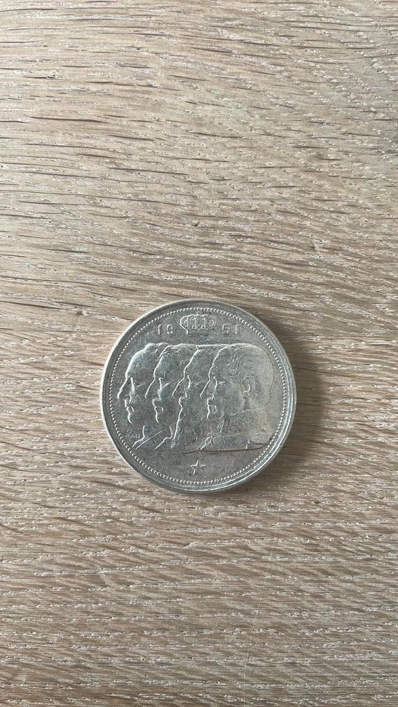 Zilveren muntstuk - 100 Frank - 1951, Ophalen, België, Losse munt, Zilver