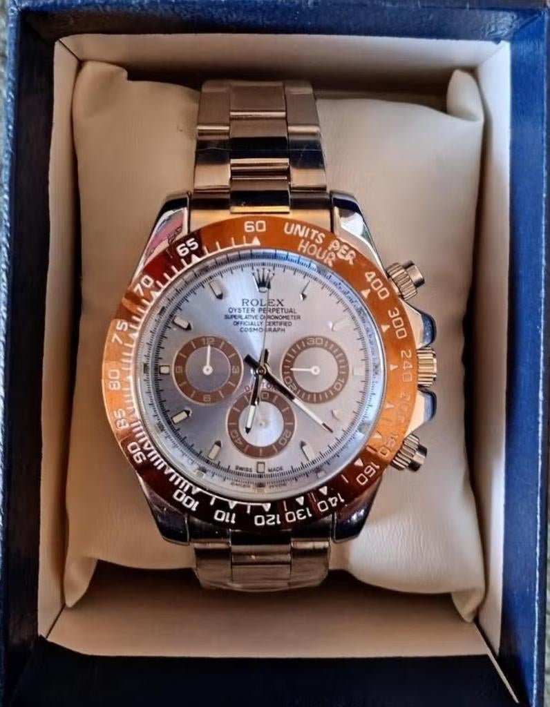 zeer goed Rolex Daytona ice bleu (automatic), Bijoux, Sacs & Beauté, Montres | Hommes, Rolex, Enlèvement ou Envoi, Acier, Acier