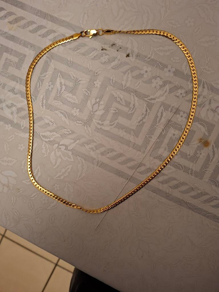 22 chaine en plaque or, Bijoux, Sacs & Beauté, Colliers, Or, Or