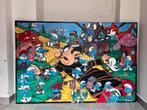 Smurfs Village Schilderij groot 150x100cm, Antiek en Kunst, Kunst | Schilderijen | Modern, Ophalen of Verzenden