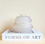 Super mooie vintage glazen lampenkap met kleurige bloemen!, Ophalen