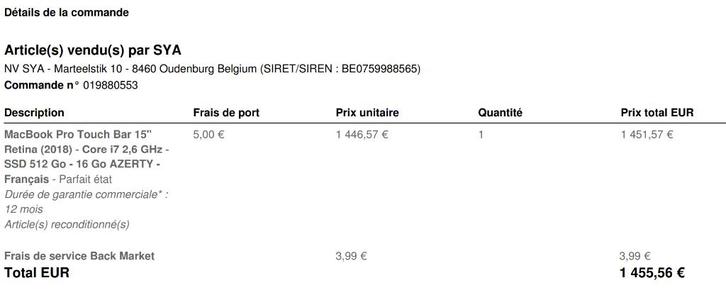 MacBook Pro 15" Retina (2018) - Puissant & Pro, Informatique & Logiciels, Apple Macbooks, Comme neuf, MacBook, 15 pouces, Azerty