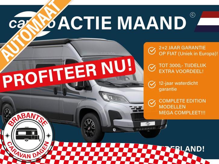 Carado CV 640 PRO AUTOMAAT + ACTIEPRIJS, Caravans en Kamperen, Mobilhomes, tot en met 2, Buscamper of Camperbus, Carado, Diesel