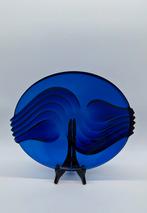 Vintage Arcoroc kobaltblauwe serveerschaal., Antiek en Kunst, Ophalen of Verzenden