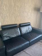 Zwart lederen zetel met rugleuning met relax modus, Huis en Inrichting, Zetels | Zetels, Ophalen