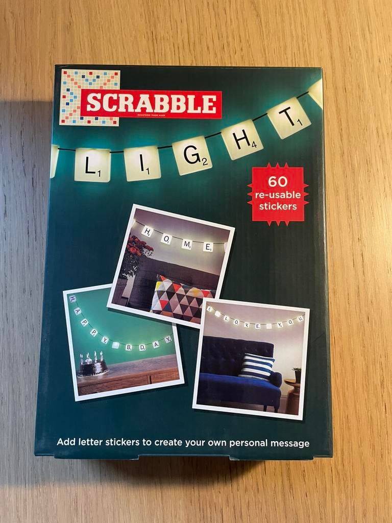 Scrabble licht slinger, Ophalen of Verzenden, Zo goed als nieuw