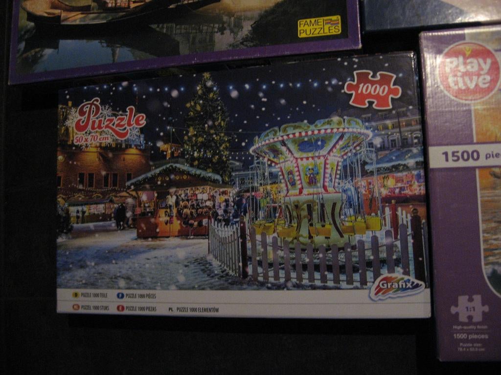 Puzzel 1000 st Kerstmarkt Grafix, Ophalen of Verzenden, 500 t/m 1500 stukjes, Nieuw, Legpuzzel