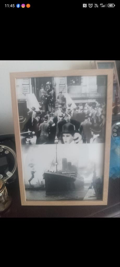 Titanic 1912    Büro Ticket White Star.      Inglijst, Ophalen of Verzenden