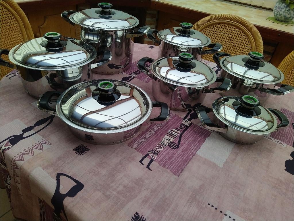 Unieke AMC Kookpotten set, Ophalen, Keramische plaat, Overige typen, Aluminium