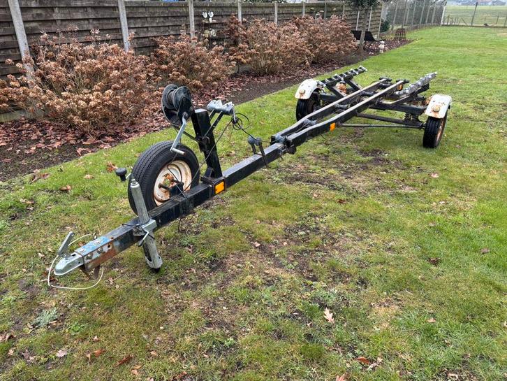 Boottrailer kanteltrailer 5m50, Sports nautiques & Bateaux, Remorques bateau, Comme neuf, Enlèvement