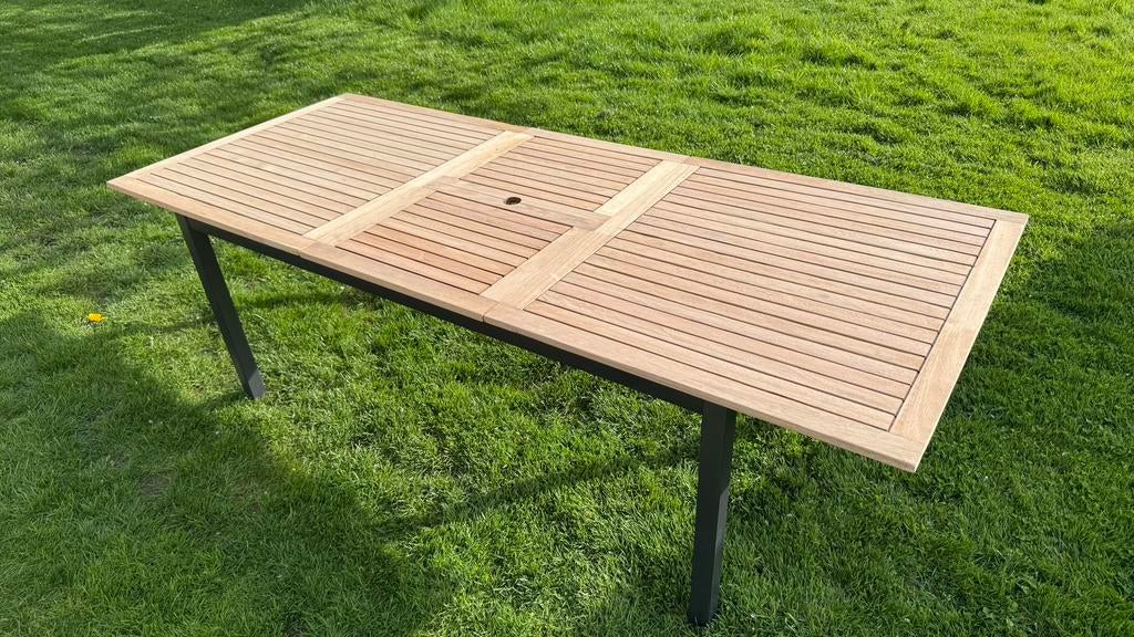 Table de jardin en teck, Ophalen, Zo goed als nieuw
