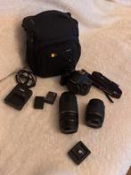 Canon EOS 2000d + 2 lenzen (75-300m & 18-55mm), Audio, Tv en Foto, Fotocamera's Digitaal, Ophalen, Zo goed als nieuw, Canon