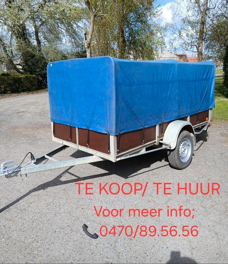 Aanhangwagen 750kg met gesloten bache in zeer goede staat!!, Auto diversen, Aanhangers en Bagagewagens, Ophalen