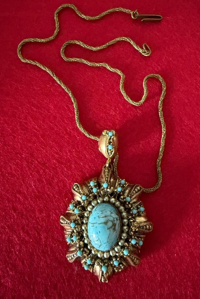 Vintage ketting uit de jaren 50, Handtassen en Accessoires, Antieke sieraden, Ketting, Overige materialen, Ophalen of Verzenden