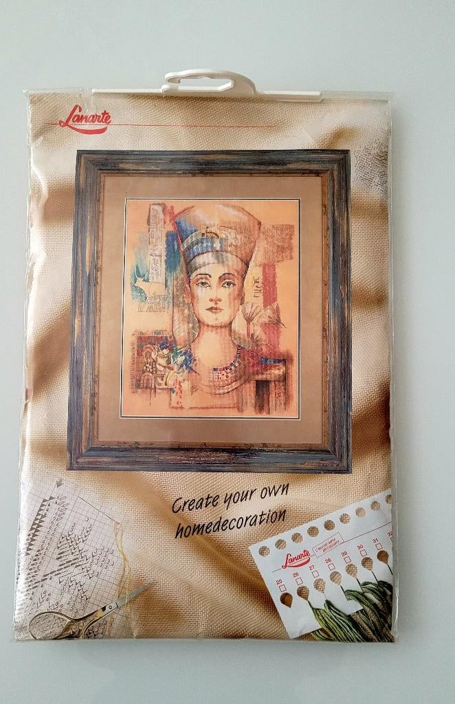 Lanarte Nefertiti Counted Cross Stitch Kit 34561, Hobby en Vrije tijd, Ophalen, Nieuw, Handborduren, Borduurpakket