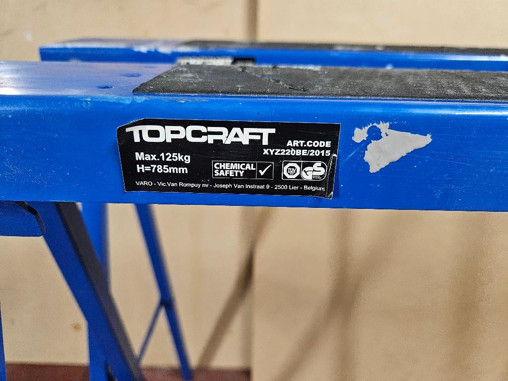 Topcraft schragen in metaal, 2stuks, Ophalen, Gebruikt