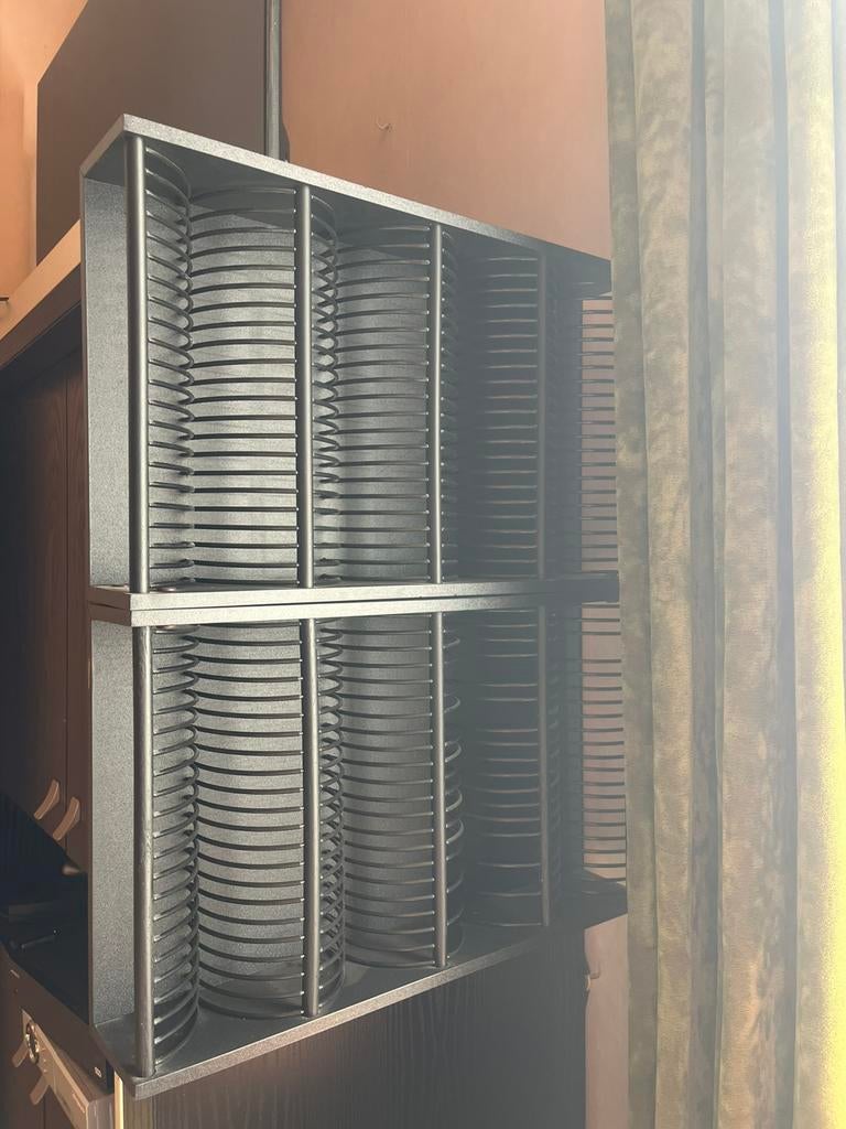 Étagères porte CD vintage, Comme neuf, Enlèvement, 75 à 150 disques, Bois