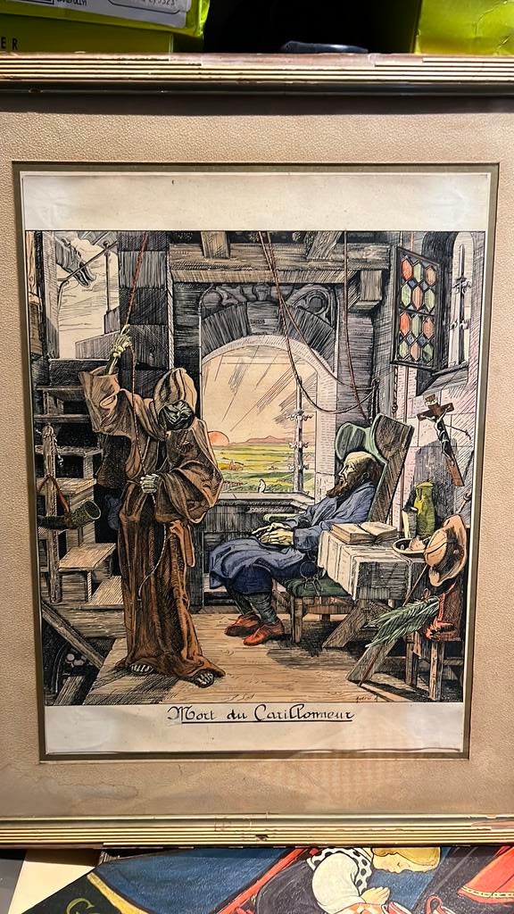 Mooi kunstwerk “ De Dood als Vriend “, Ophalen