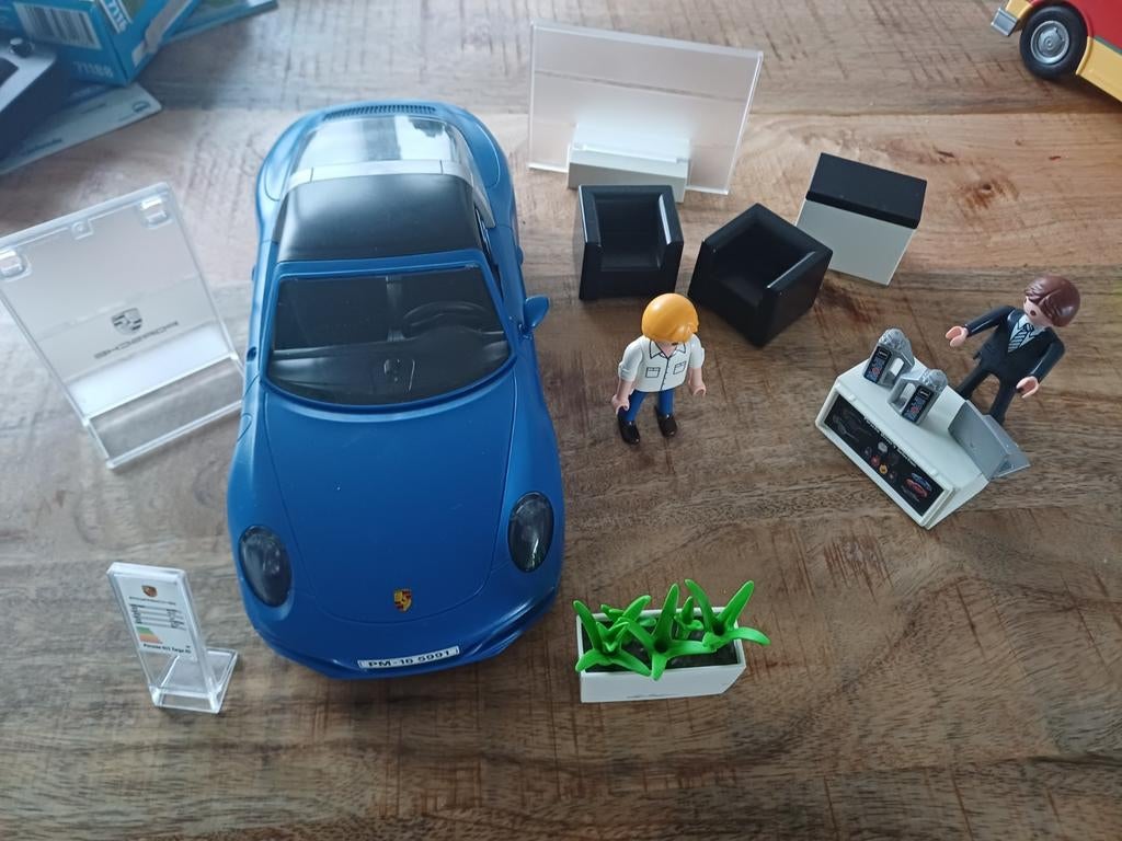 Playmobil 5991, porsche met verlichting en showroom m, Enlèvement ou Envoi