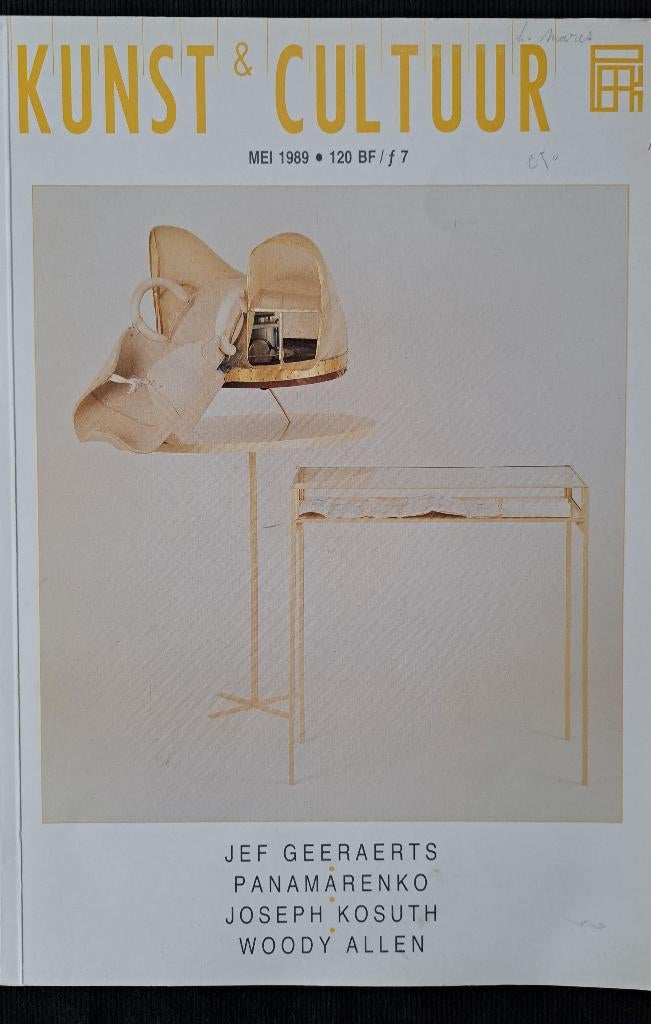 Exemplaar - interessant - artikel Panamarenko e.a.  Mei 1989, Peinture et dessin, Enlèvement ou Envoi, Diverse auteurs, Comme neuf