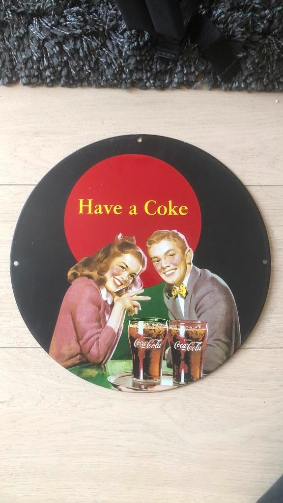 Panneau d'affichage Coca-Cola. Émail., Collections, Marques & Objets publicitaires, Comme neuf, Panneau publicitaire, Enlèvement