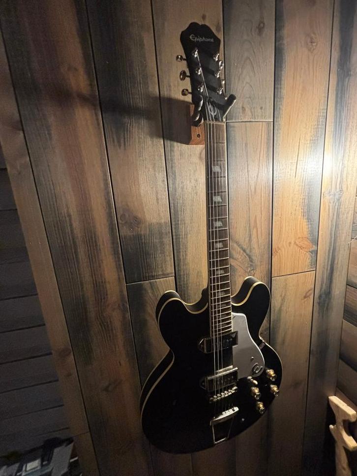 Guitare Epiphone Casinon Worn Ebony, Muziek en Instrumenten, Snaarinstrumenten | Gitaren | Elektrisch, Zo goed als nieuw, Hollow body