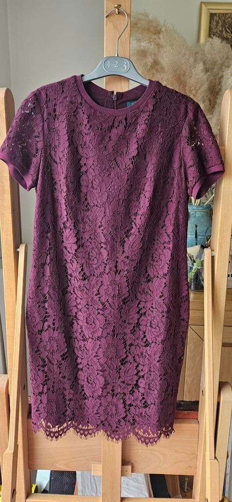 Robe élégante en dentelle bordeaux de Ralph Lauren, Overige kleuren, Jurk, Nieuw, Ralph Lauren