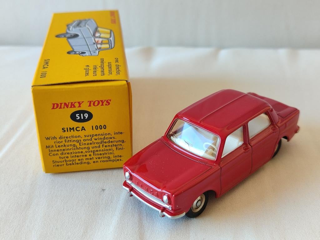 Dinky Toys France N⁰ 519 - Rare Simca 1000 Bleu Gris