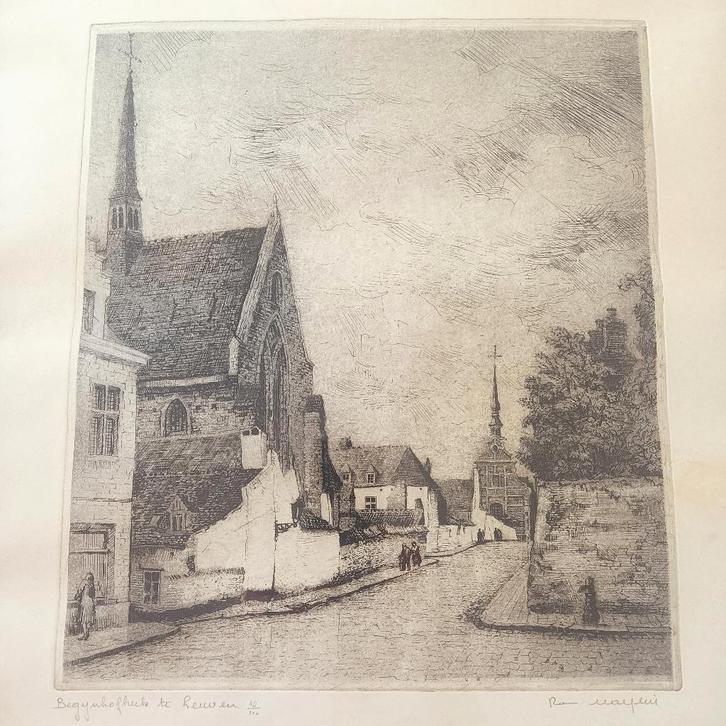 Orginele ets Romain Malfliet 10/100, Antiquités & Art, Art | Eaux-fortes & Gravures, Enlèvement