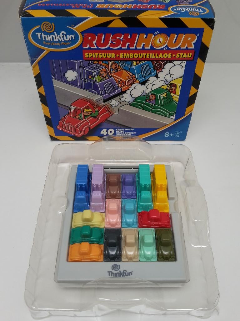 Rush Hour, solo denkspel, Thinkfun, volledig, a.n., 8+, Een of twee spelers, Ophalen of Verzenden, Zo goed als nieuw, Thinkfun