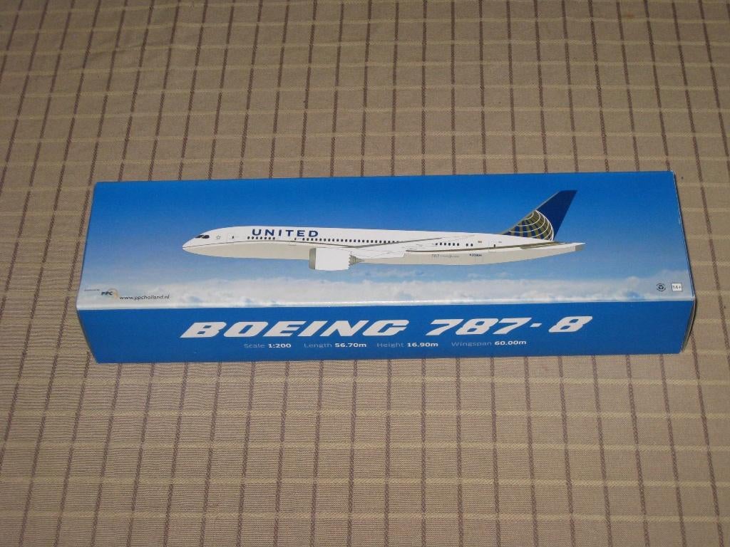 Schaalmodel 1:200 United Airlines Boeing 787-8, Verzamelen, Luchtvaart en Vliegtuigspotten, Schaalmodel, Ophalen