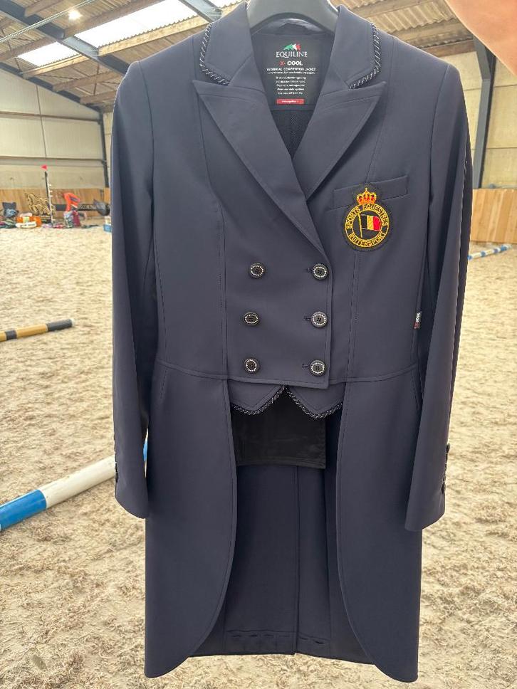 Lange wedstrijdjas dressuur, Dieren en Toebehoren, Paardrijkleding, Zo goed als nieuw, Dames, Bovenkleding, Dressuur, Ophalen of Verzenden