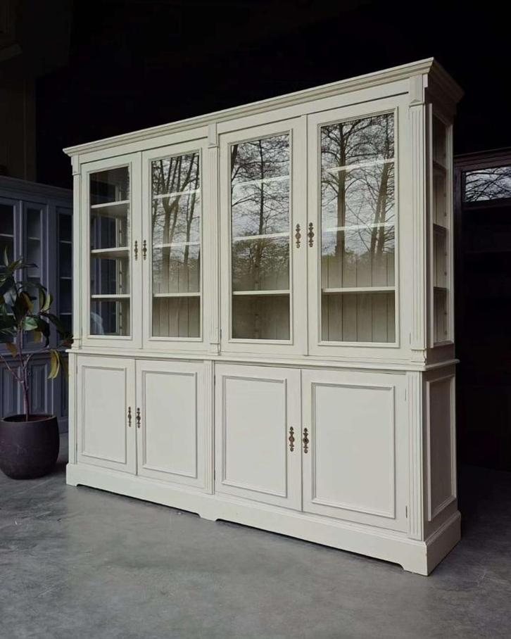 Oude Servieskast | Winkelkast | Vitrinekast | Franse #3366, Antiek en Kunst, Antiek | Meubels | Kasten, Ophalen of Verzenden