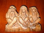 houten beeld apen, Verzamelen, Ophalen of Verzenden, Gebruikt, Dier