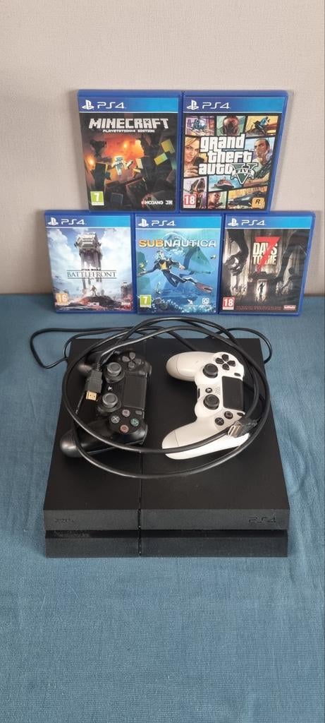 PS4 - 1TB + 2 Controllers + HDMI kabel + PS4 games, Enlèvement