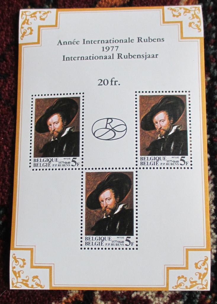 1 blokje internationaal rubens jaar, Ophalen of Verzenden, Zonder stempel, Postfris, Postfris