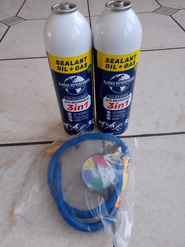 recharge airco R134A avec huile et anti fuite, Ophalen