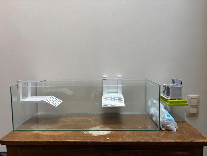 aquarium (schildpad) met opstapjes en extra’s, Dieren en Toebehoren, Vissen | Aquaria en Toebehoren, Gebruikt, Leeg aquarium, Ophalen