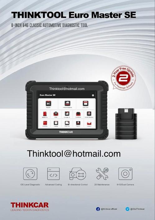 Launch Thinkcar Thinktool Euro Master SE / Platinum S8, Auto diversen, Autogereedschap, Nieuw, Ophalen of Verzenden